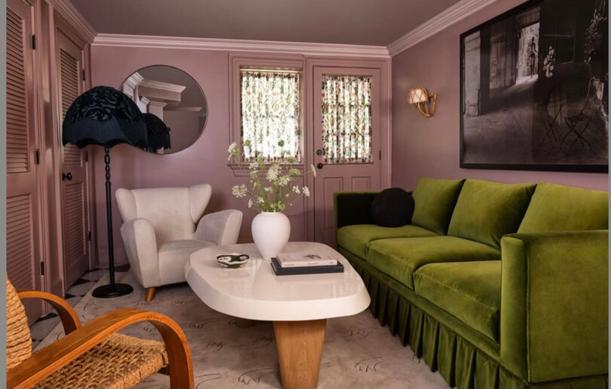 Custom Tuxedo Sofa in Holly Hunt Velvet