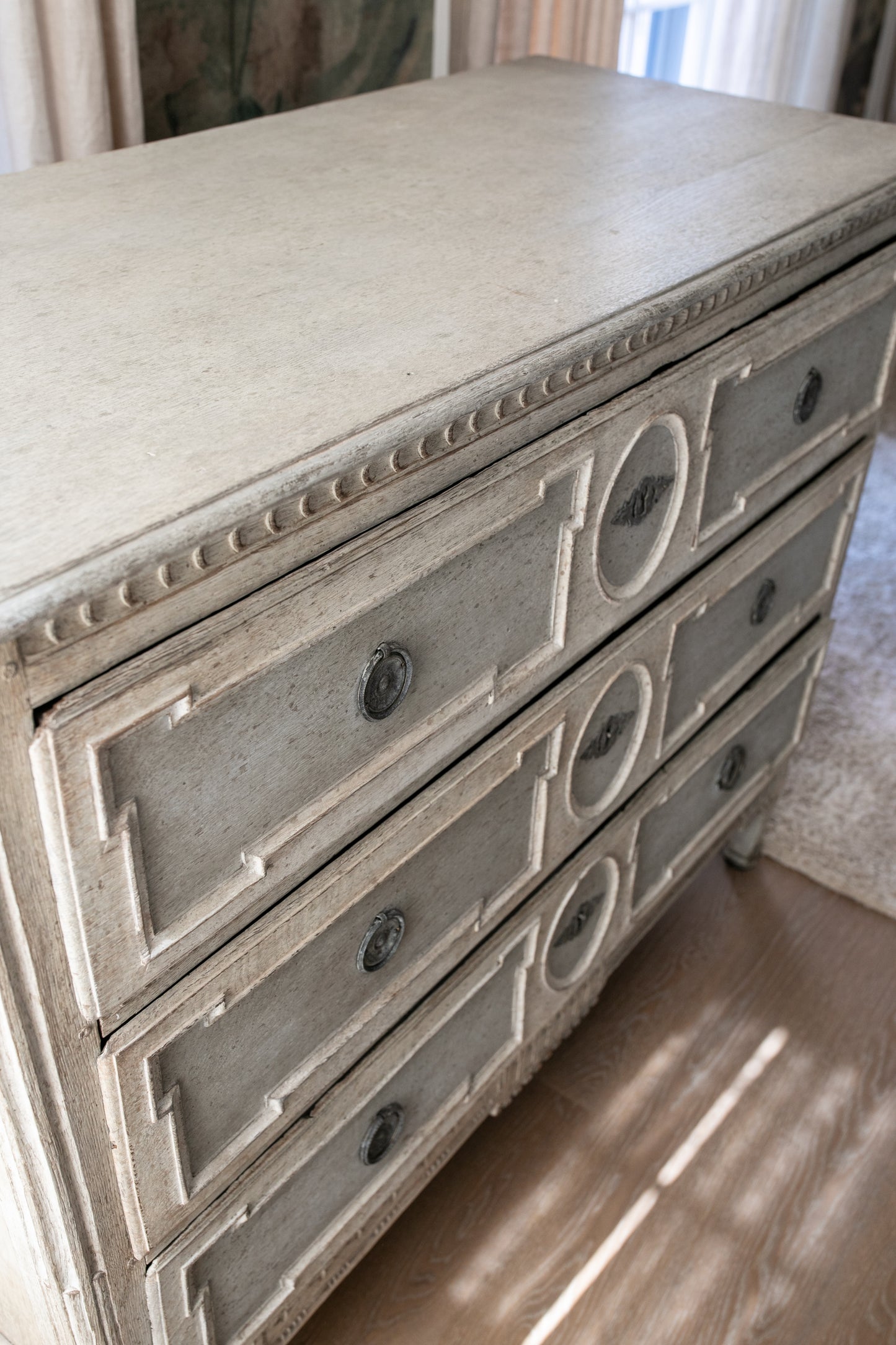 Blue & White Antique Dresser