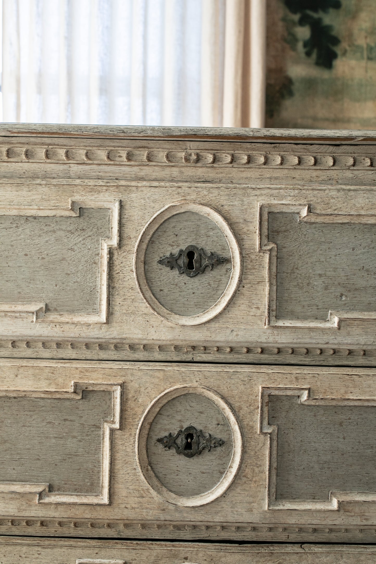 Blue & White Antique Dresser