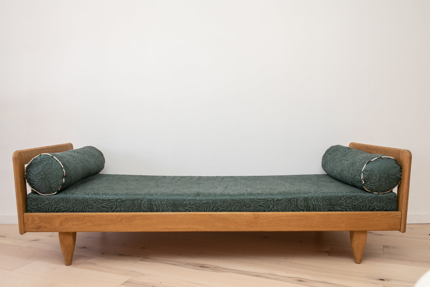 Guillerme et Chambron Daybed in Zak and Fox Peacock Blue Fabric