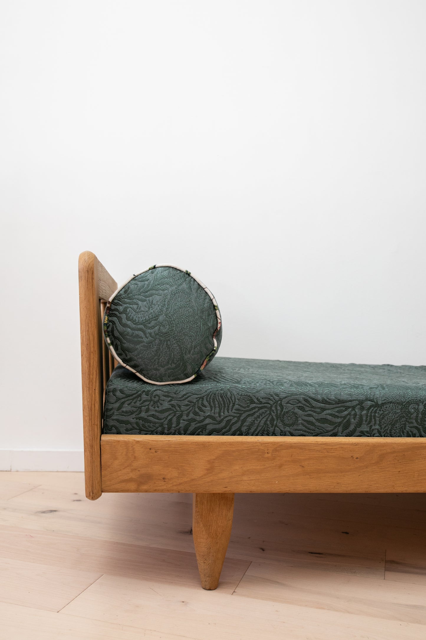 Guillerme et Chambron Daybed in Zak and Fox Peacock Blue Fabric