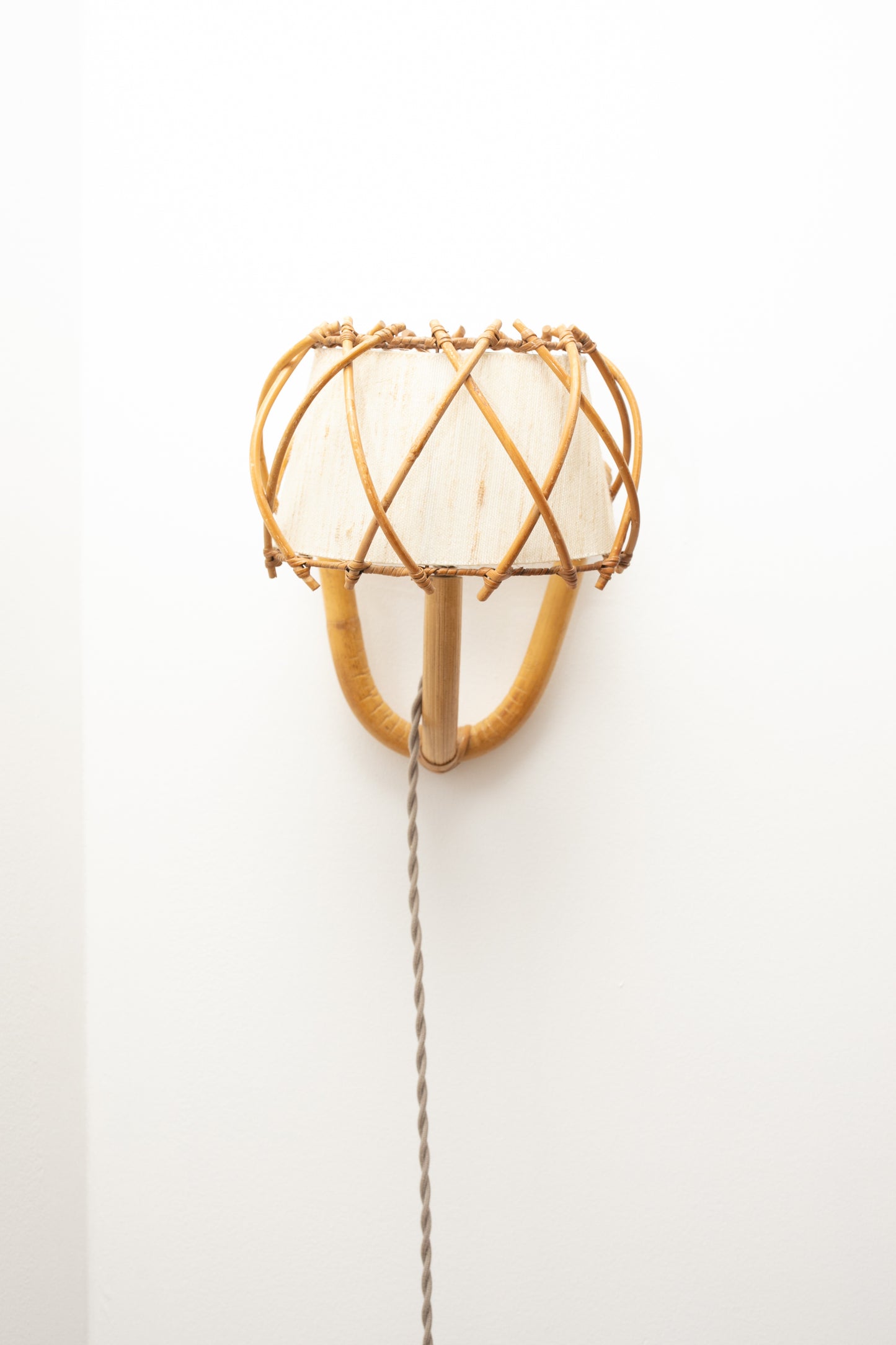 Bamboo Sconces in the Manner of Louis Sognot