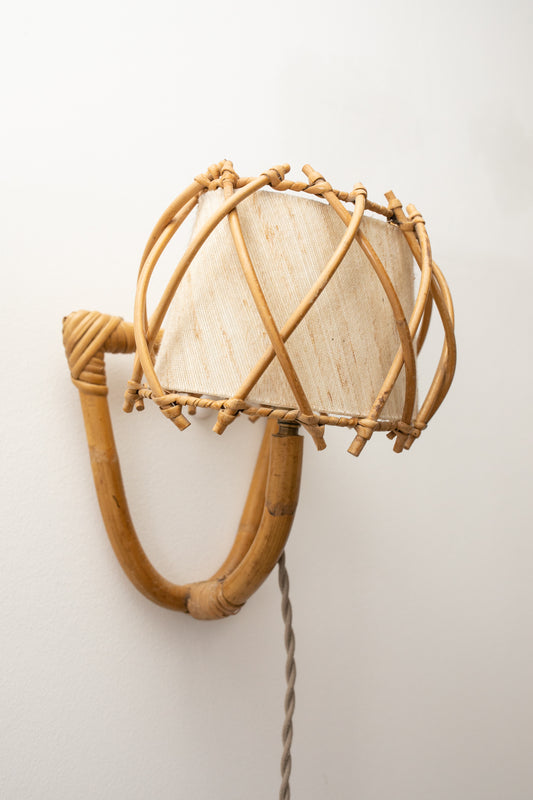 Bamboo Sconces in the Manner of Louis Sognot