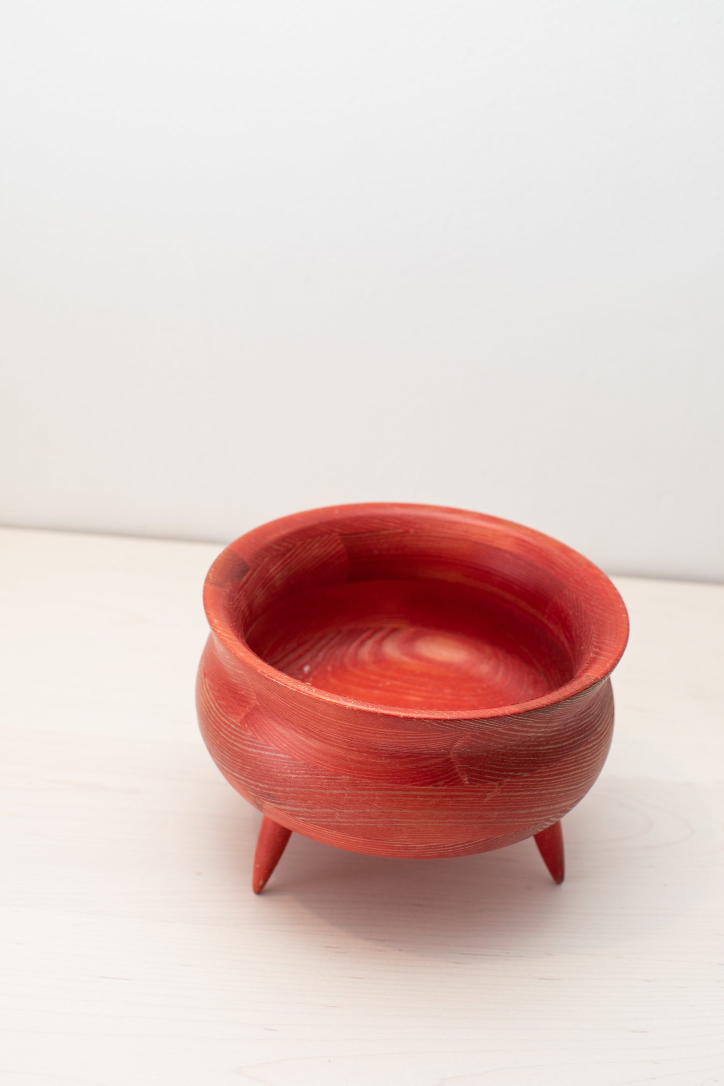 Red Swedish Footed Bowl