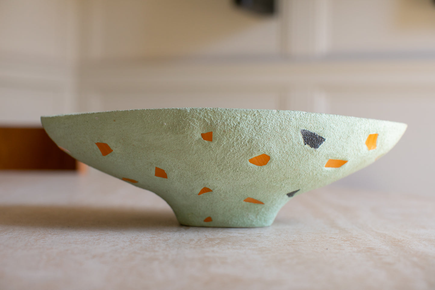Agneta Spångberg Sculpted Green Bowl