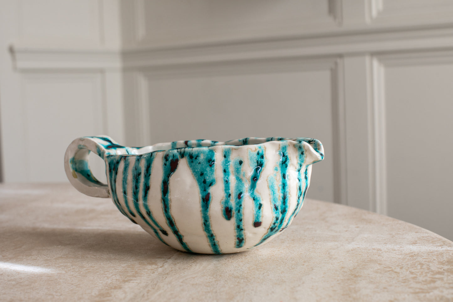 Turquoise & White Statement Saucière