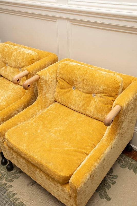 Golden Yellow Abel Club Chairs by BDDW