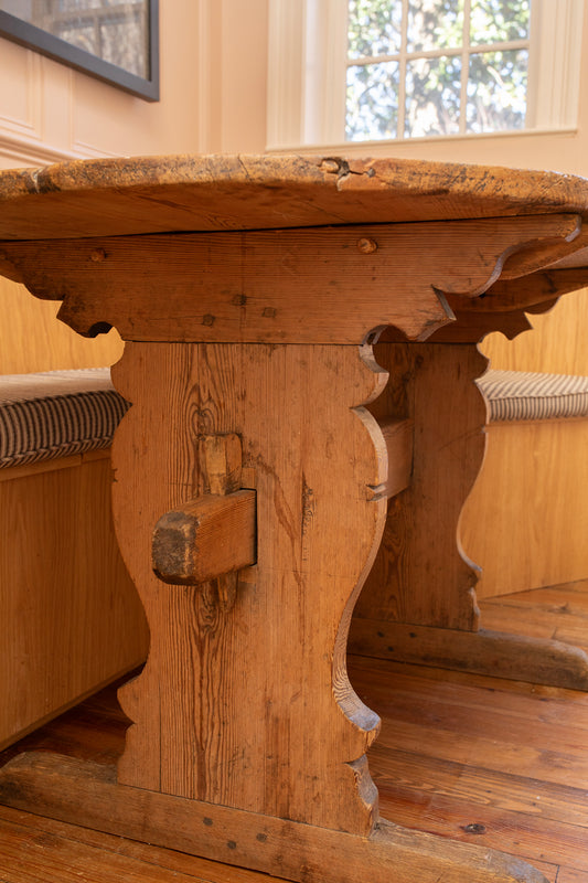Antique Wooden Trestle Table