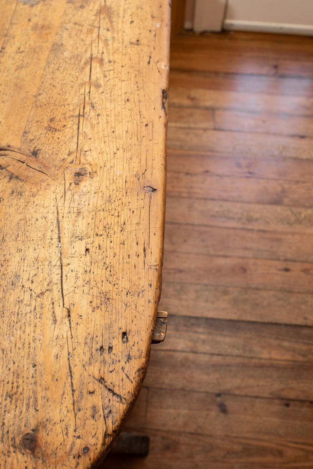 Antique Wooden Trestle Table