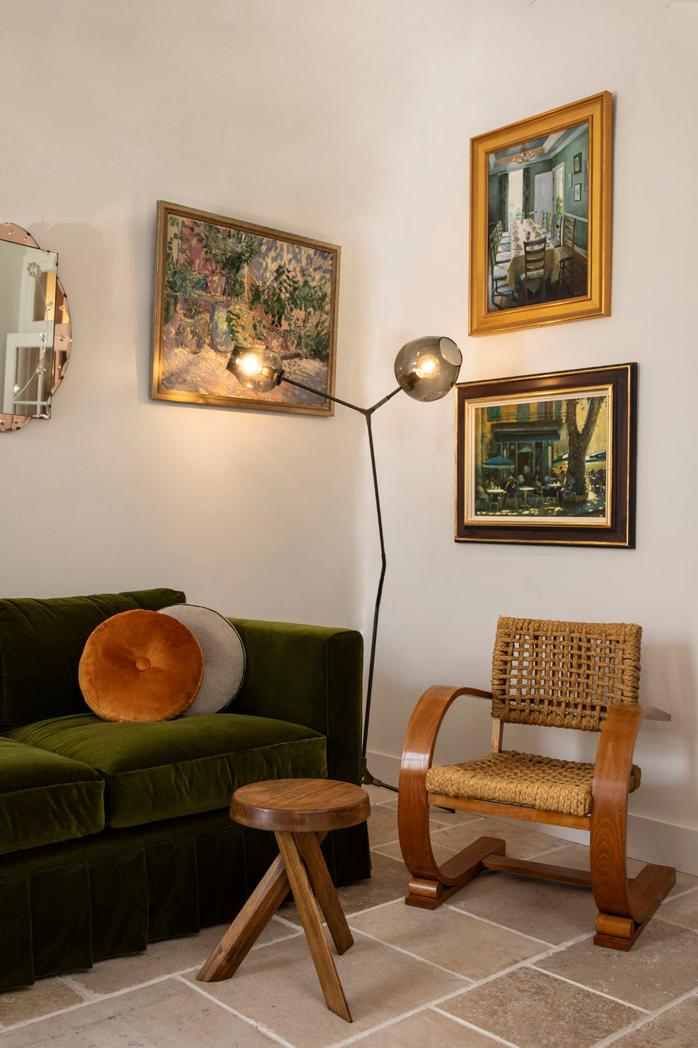 Audoux-Minet Low Slung Rope Chairs