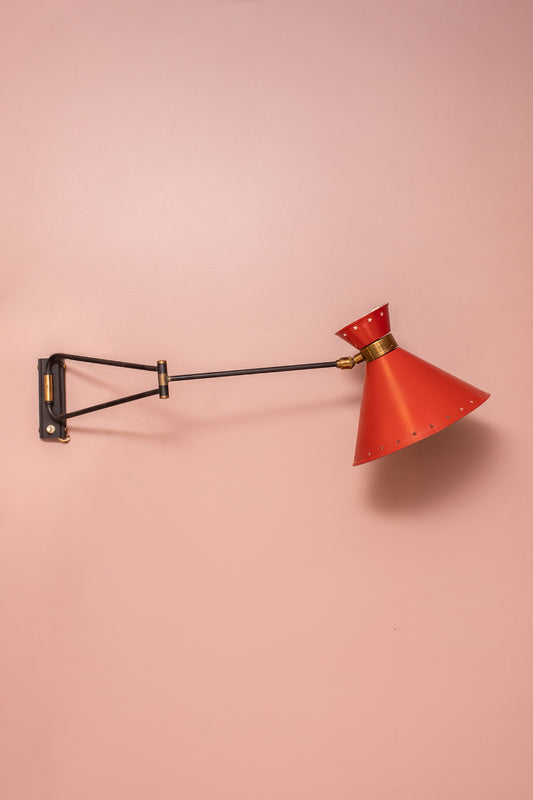 Diabolo Swing Arm Wall Lamp by René Mathieu