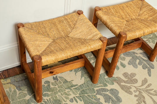 MCM Rush Stools in the Manner of Charlotte Perriand