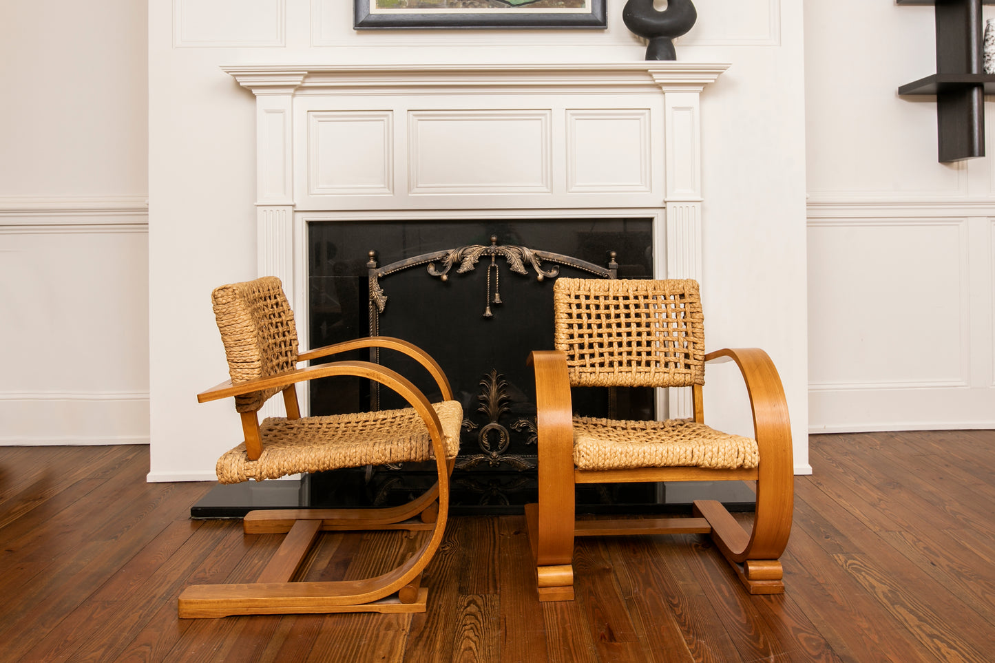 Audoux-Minet Low Slung Rope Chairs