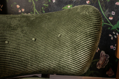 Otto Schultz Green Corduroy Lounge Chair