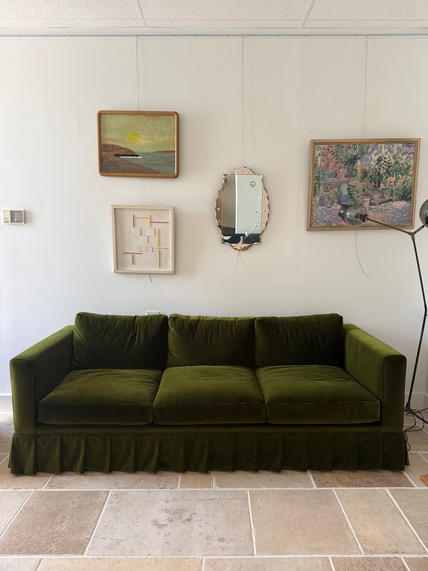 Custom Tuxedo Sofa in Holly Hunt Velvet
