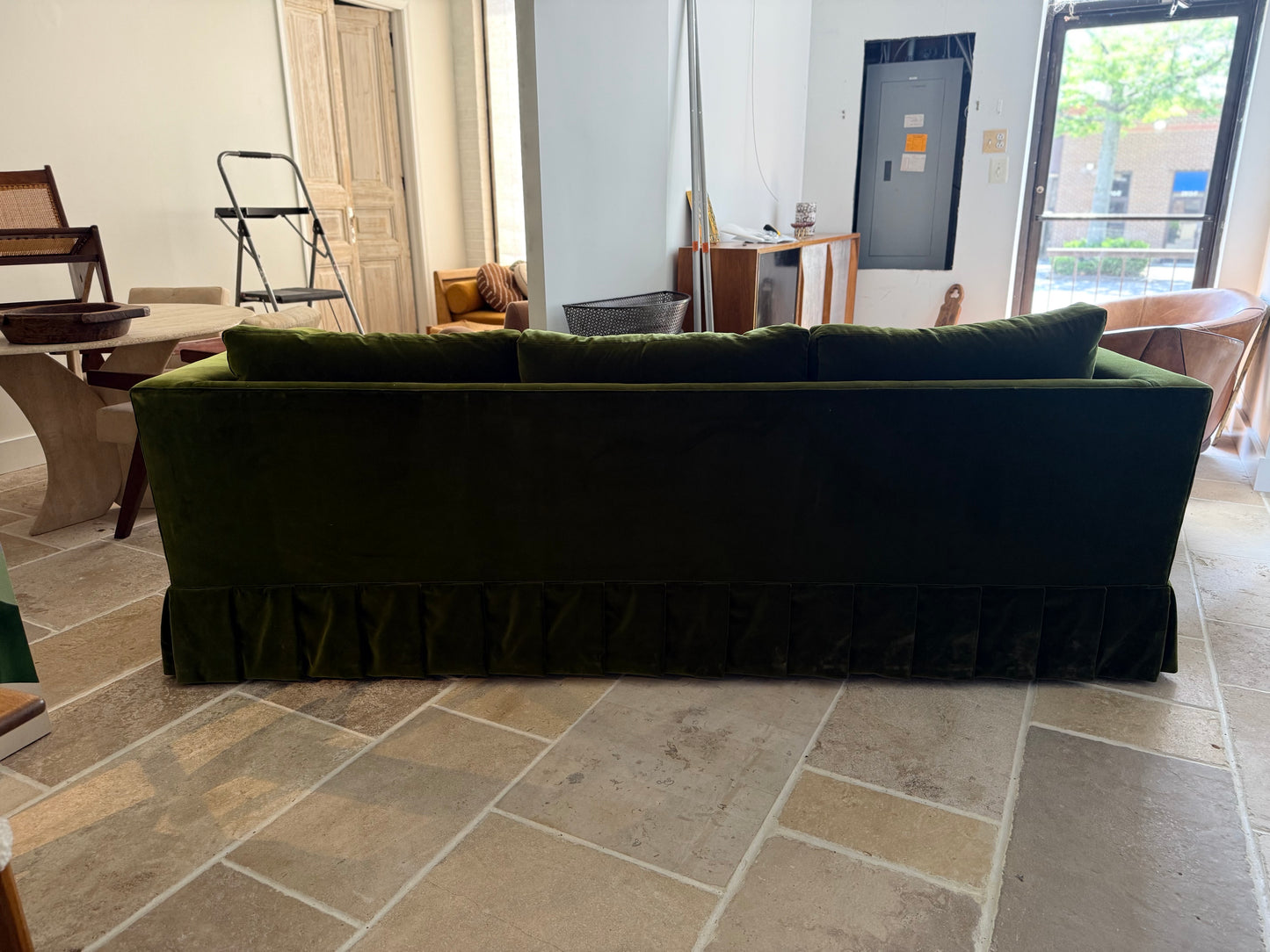 Custom Tuxedo Sofa in Holly Hunt Velvet