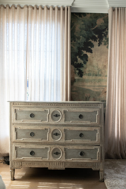 Blue & White Antique Dresser