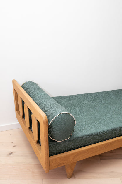 Guillerme et Chambron Daybed in Zak and Fox Peacock Blue Fabric