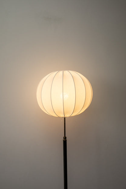 Falkenbergs Belysning Black Leather Floor Lamp