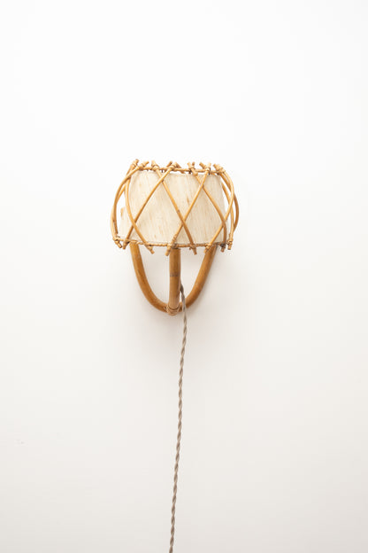 Bamboo Sconces in the Manner of Louis Sognot