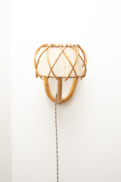 Bamboo Sconces in the Manner of Louis Sognot