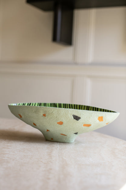 Agneta Spångberg Sculpted Green Bowl