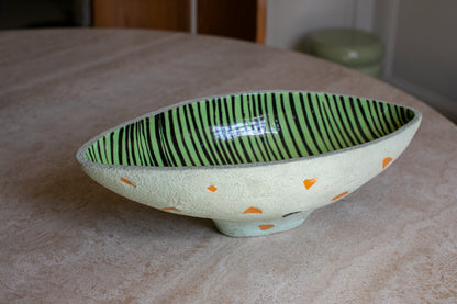 Agneta Spångberg Sculpted Green Bowl