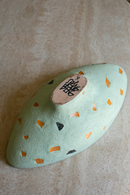 Agneta Spångberg Sculpted Green Bowl