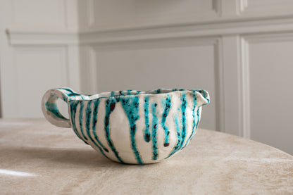 Turquoise & White Statement Saucière