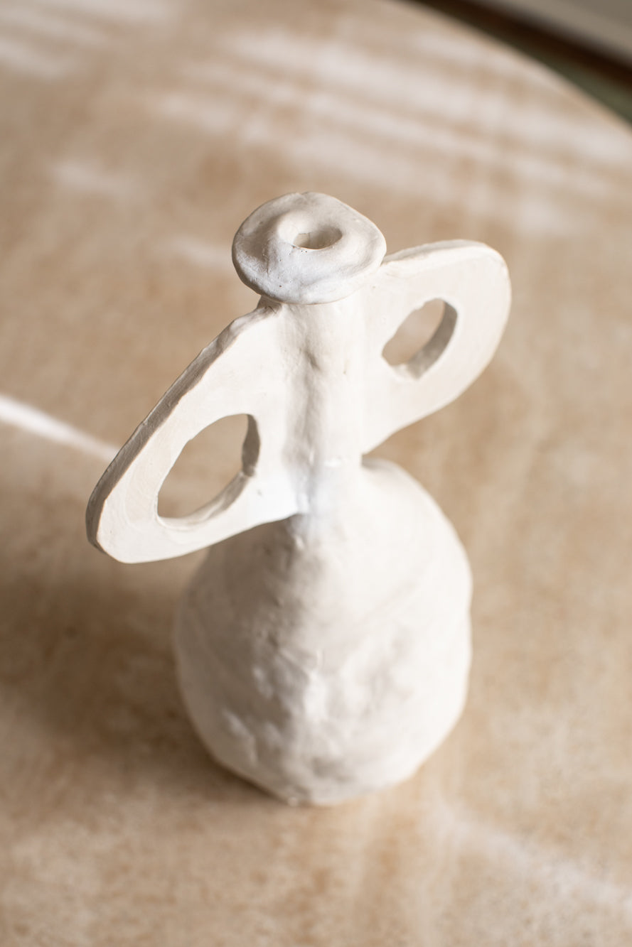 Freeform White Vase