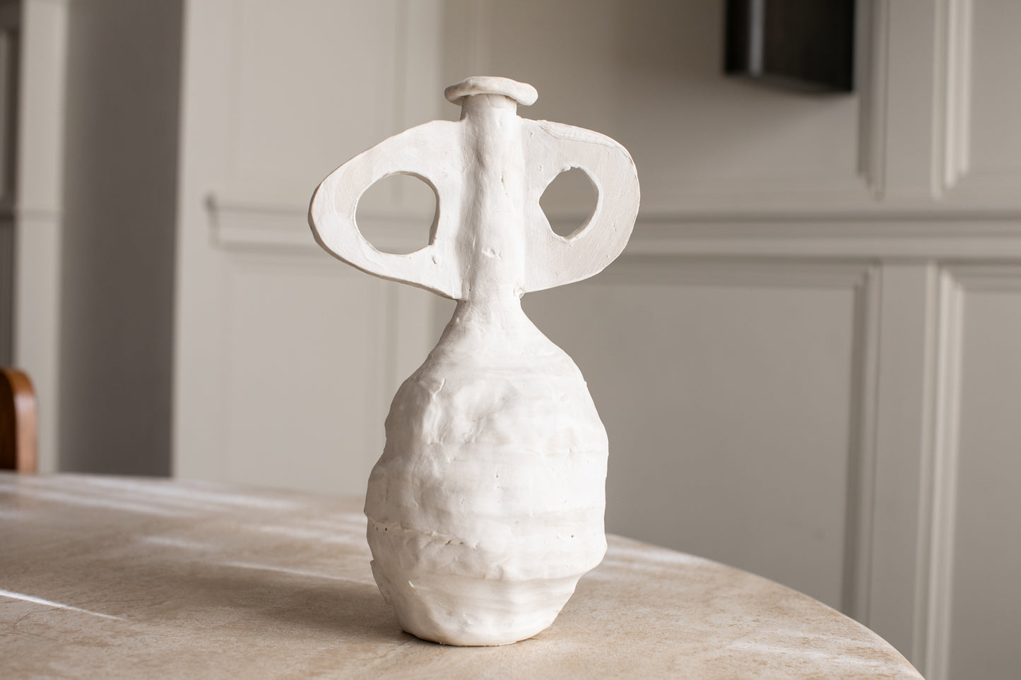 Freeform White Vase