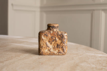 Short Square Brown Vase