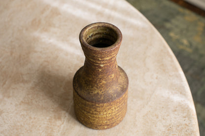 Tall Cylindrical Brown Vase