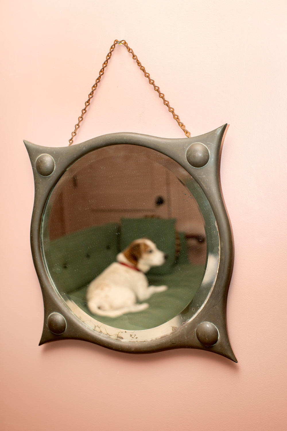 Circular Burst Hanging Mirror