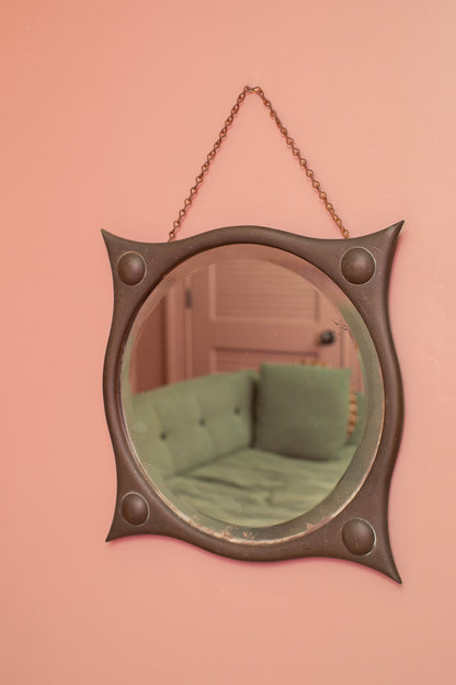 Circular Burst Hanging Mirror