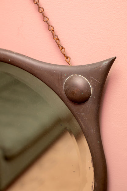 Circular Burst Hanging Mirror