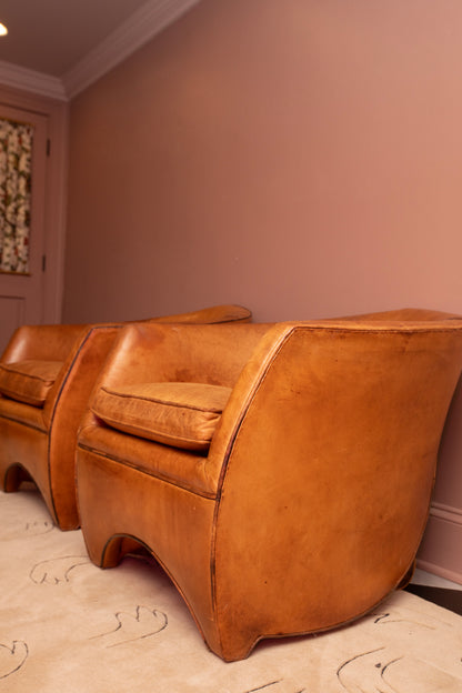 Leather Cocoon Lounge Chair by Bart Van Bekhoven