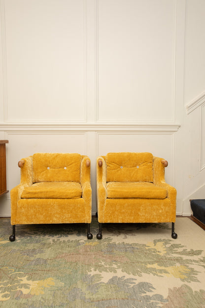 Golden Yellow Abel Club Chairs by BDDW