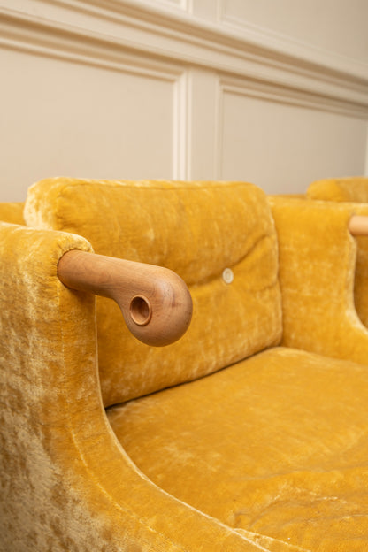 Golden Yellow Abel Club Chairs by BDDW