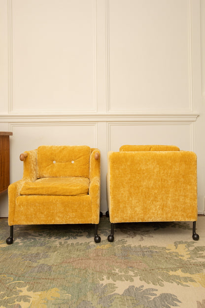 Golden Yellow Abel Club Chairs by BDDW