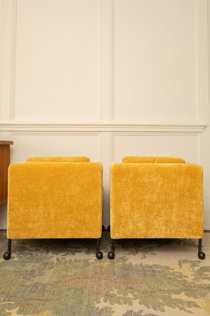 Golden Yellow Abel Club Chairs by BDDW