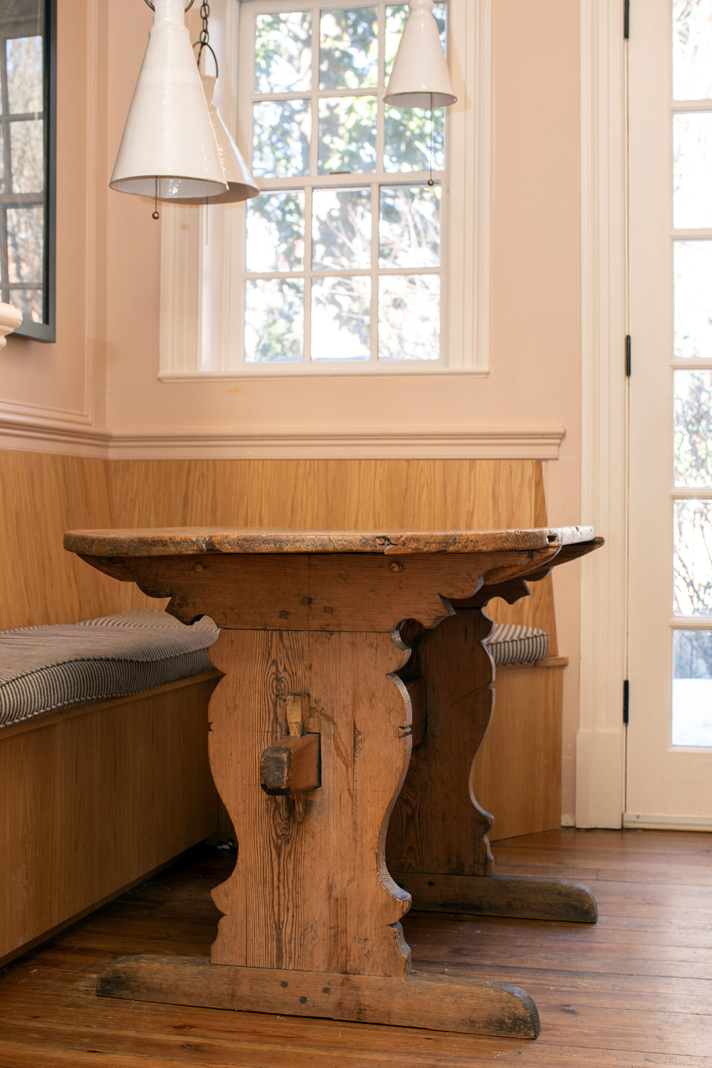Antique Wooden Trestle Table
