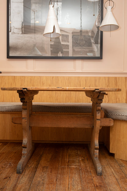 Antique Wooden Trestle Table