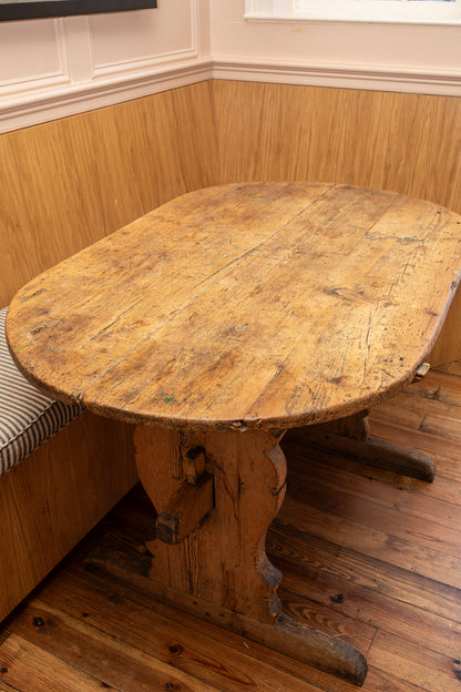 Antique Wooden Trestle Table