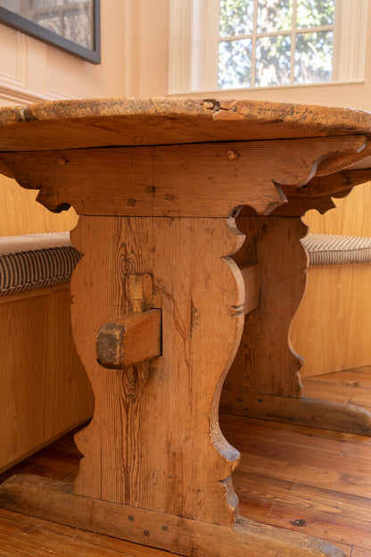 Antique Wooden Trestle Table