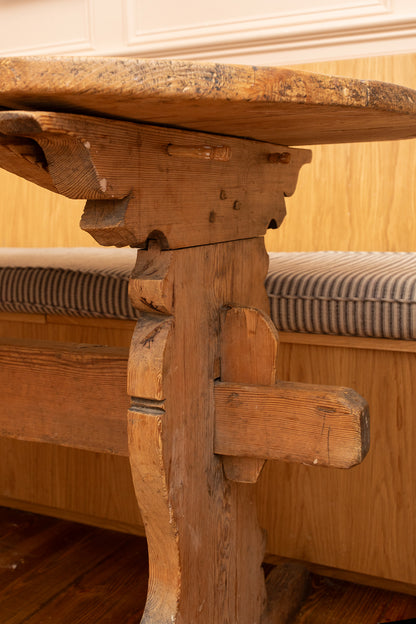 Antique Wooden Trestle Table