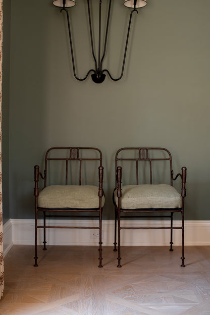 Wrought Iron Armchair in the Manner of Giacometti