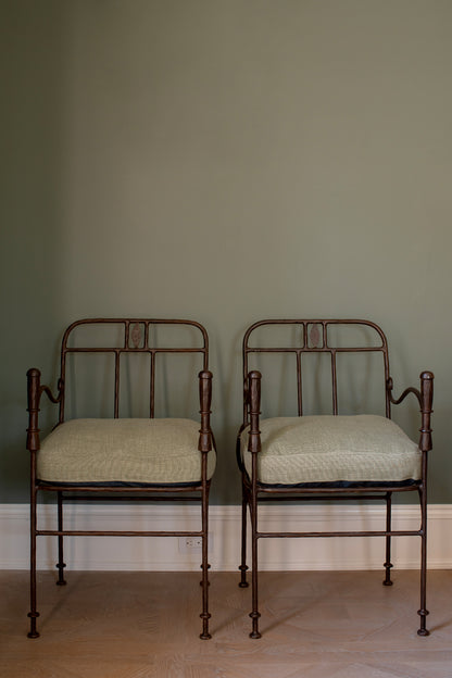 Wrought Iron Armchair in the Manner of Giacometti