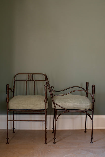 Wrought Iron Armchair in the Manner of Giacometti