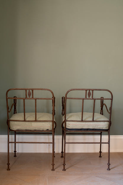 Wrought Iron Armchair in the Manner of Giacometti